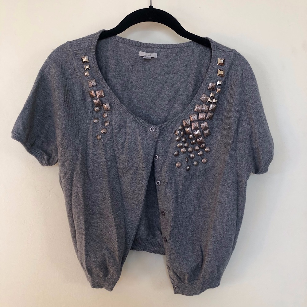 Ecoté | Cropped studded cardigan (med)